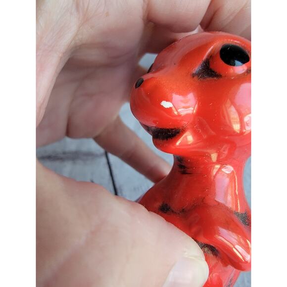 vintage Red Ceramic Mouse parma by aai Japan 3.5in Tall big ears mouse - Picture 2 of 6